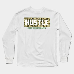 Hustle Made incorporated (Beige tiger print/ Army green) Long Sleeve T-Shirt